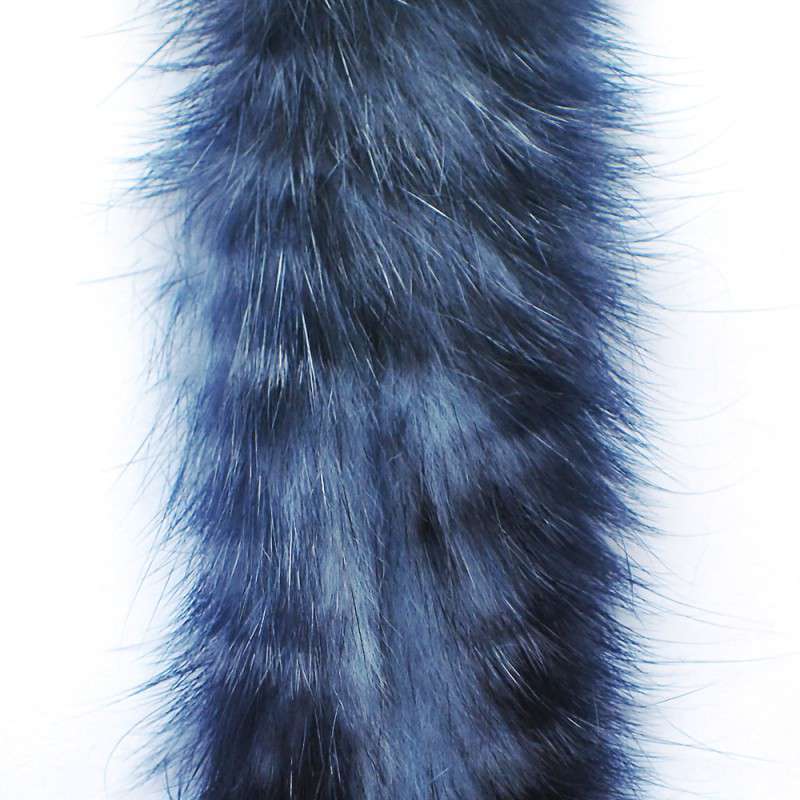 Barred Zonker Strip 6 mm / 50 cm, Grey Dark