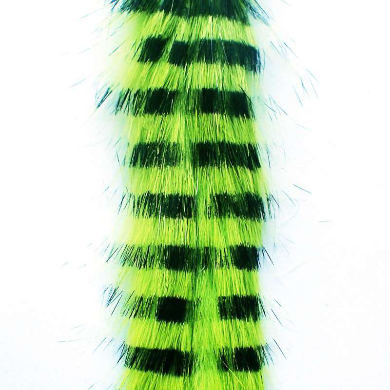 Barred Zonker Strip 6 mm / 50 cm, Chartreuse