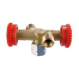 Varnostni ventil z dvema izhodoma